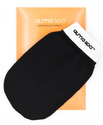 Alma Spa руковица для пилинга черная