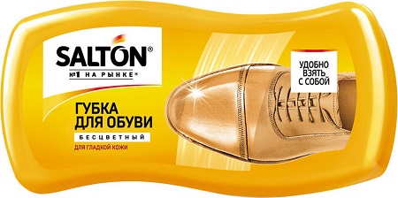 SALTON Губка мини Волна для обуви из гладкой кожи Бесцветный