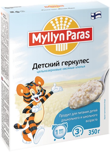 Myllyn Paras Каша Детский Геркулес 500г Тигренок
