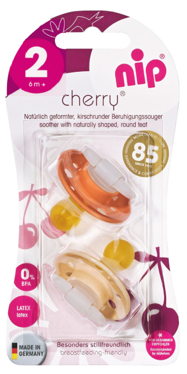 Соска-Пустышка Латекс NIP Cherry 6м+ (2шт) арт.38691-51 girl
