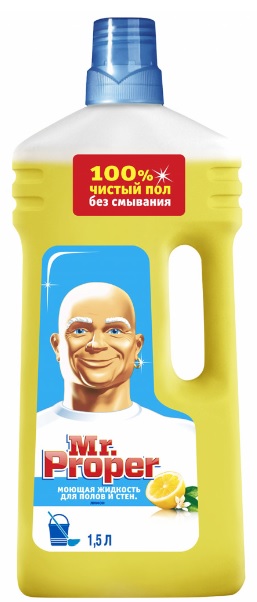 Mr PROPER жидкость для полов и стен Лимон 1,5 л