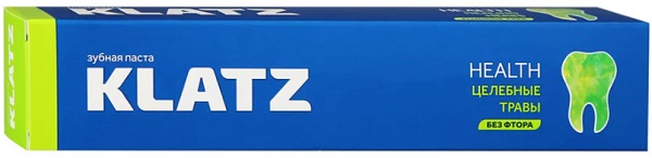Зубная паста KLATZ Health Целебные травы без фтора 75 мл