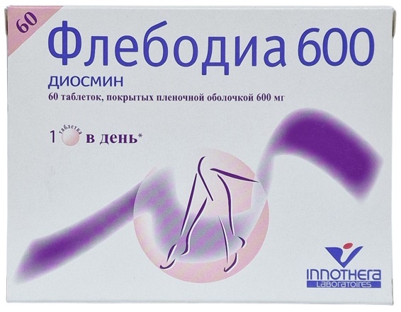 Флебодиа табл. 600 мг №60 ( диосмин ) (Упаковка)
