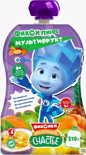 Маленькое счастье Фиксики Пюре Мультифрукт 250г гуалапак