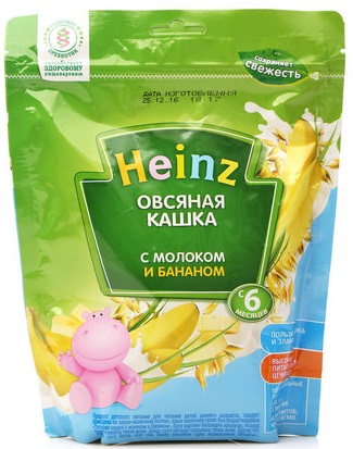 Хайнц  Каша Овсяная с молоком и бананом 200г