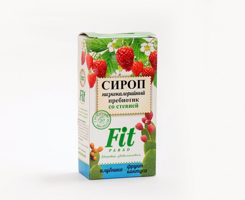 Fit Parad Сироп  низкокалорийный со стевией " Клубника, фрукт кактуса" 250,0.