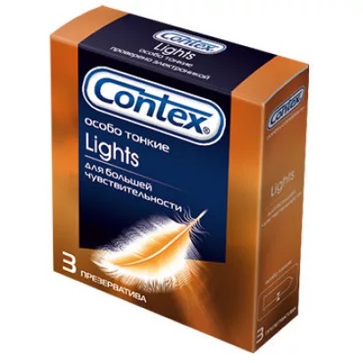 Презервативы CONTEX Lights 3шт (Особо тонкие)