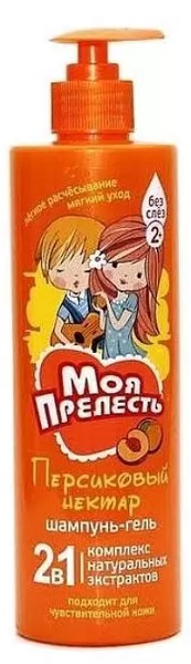 Детский Шампунь гель 2в1 Моя Прелесть Персиковый нектар 500 мл