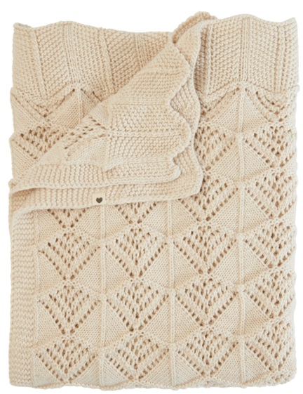 Плед вязаный Bibs Blanket Wavy Ivory арт.6406216