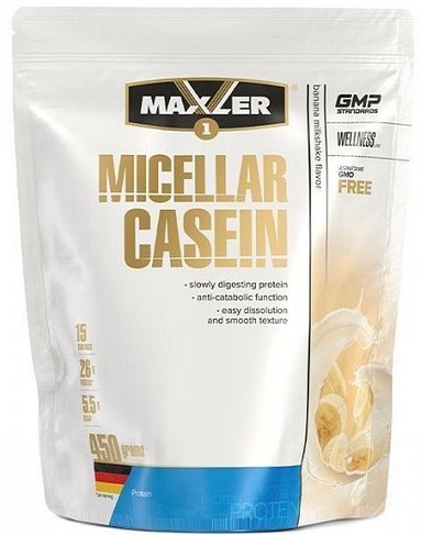 Maxler Micellar Casein Банан 450 г пакет