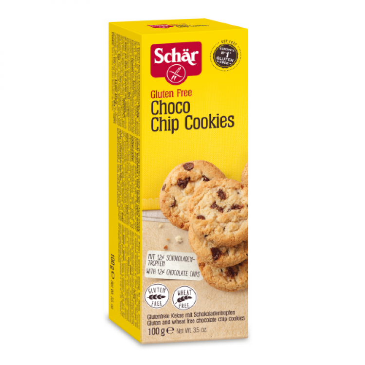 Dr.Schar Choco Chip Cookie 200.0g Печенье с кусочками шоколада ,без глютена