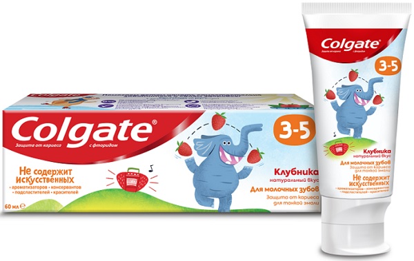 Зубная паста COLGATE Клубника 60 мл Детская 3-5 лет