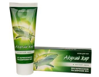 Акулий жир и лесной орех крем для ног от тяжести и усталости 75г 
