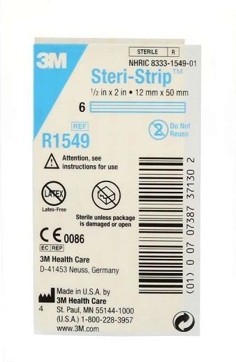 Стери-Стрип Пластырь 12mm*50mm (6шт) 3M STERI-STRIP R1549