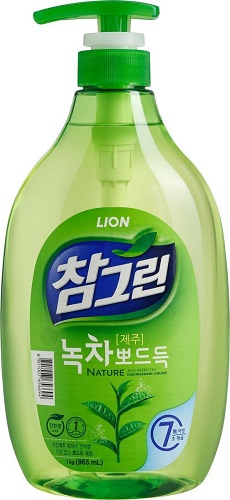 LION Chamgreen Зеленый Чай Средство для мытья посуды 1000мл