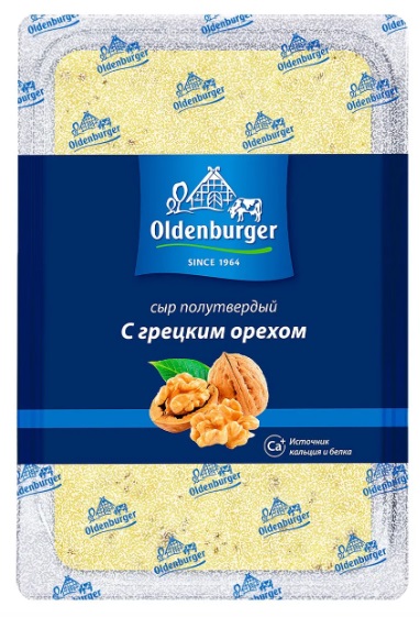 Сыр Протеиновый 45% с грецким орехом Oldenburger 125г