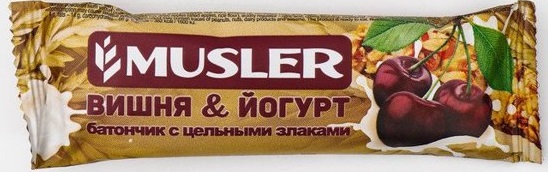 Musler Батончик мюсли клюква вишня йогурт 30г Мюслер