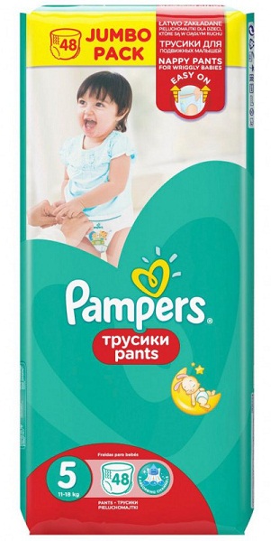 Трусики-подгузники для детей PAMPERS Pants №5 ( 11-18 кг ) 48 шт