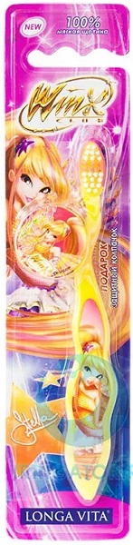 Зубная щетка Long Vita детская Winx 3+ арт.WX-1