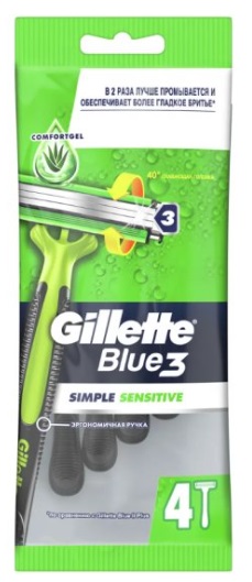 Станок бритвенный одноразовый GILLETTE Simple Sensitive (4шт) 81759526