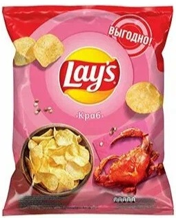 Чипсы Lays Краб 140г  &