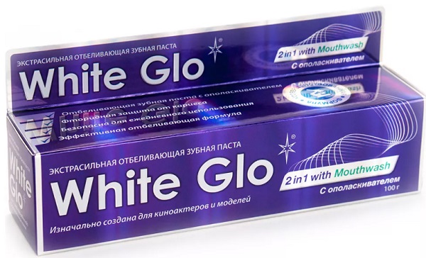 WHITE GLO зубная паста зкстрасильное отбеливание с Ополаскивателем 2в1 24 гр арт.0319