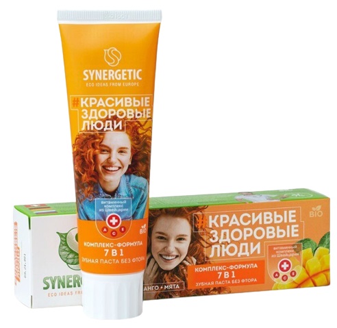 SYNERGETIC Зубная паста 7в1 Комплекс-формула 100 гр