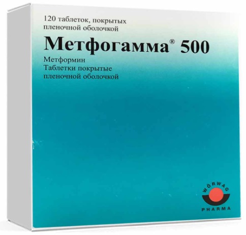 Метфогамма табл. 500 мг №120 ( метформин ) (Упаковка)
