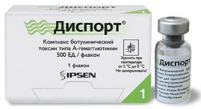 Диспорт лиофилизат для приготовления р-р 500 ЕД №1