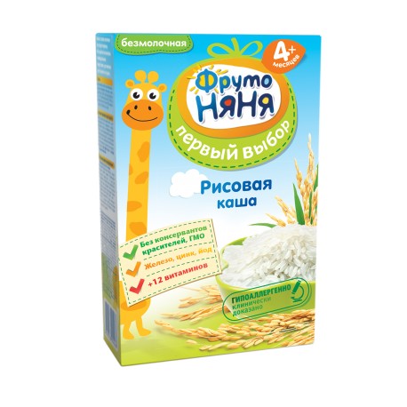 Каша безмолоч.рисовая. 200гбыстрораств. ФрутоНяня