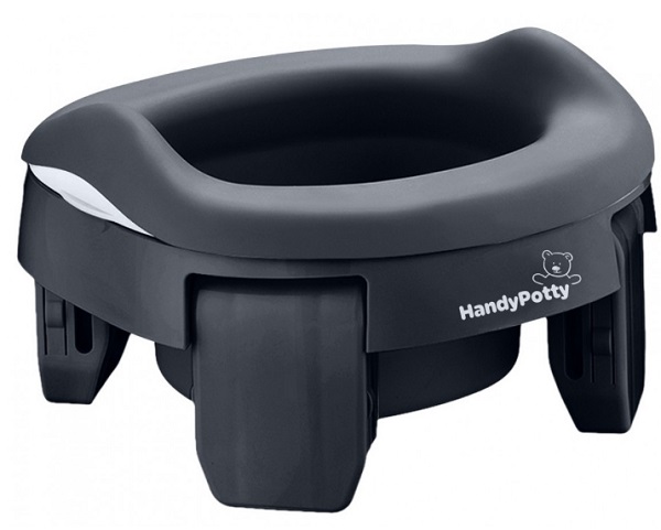 Горшок ROXY KIDS Handy Potty Дорожный горшок и насадка на унитаз 3в1 12м+ Графит/Графит