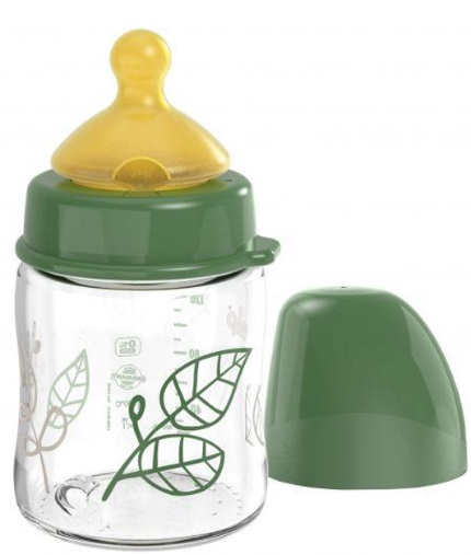 Бутылочка Пластиковая NIP 150мл Соска Латексная 0м+ Cherry Green для мальчика 