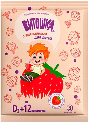 Смесь сухая для напитка с вит. Витошка Клубника 20г
