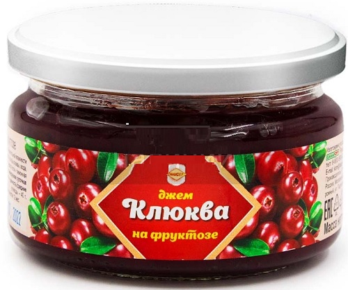 СахарOFF Джем Клюква на фруктозе 225г