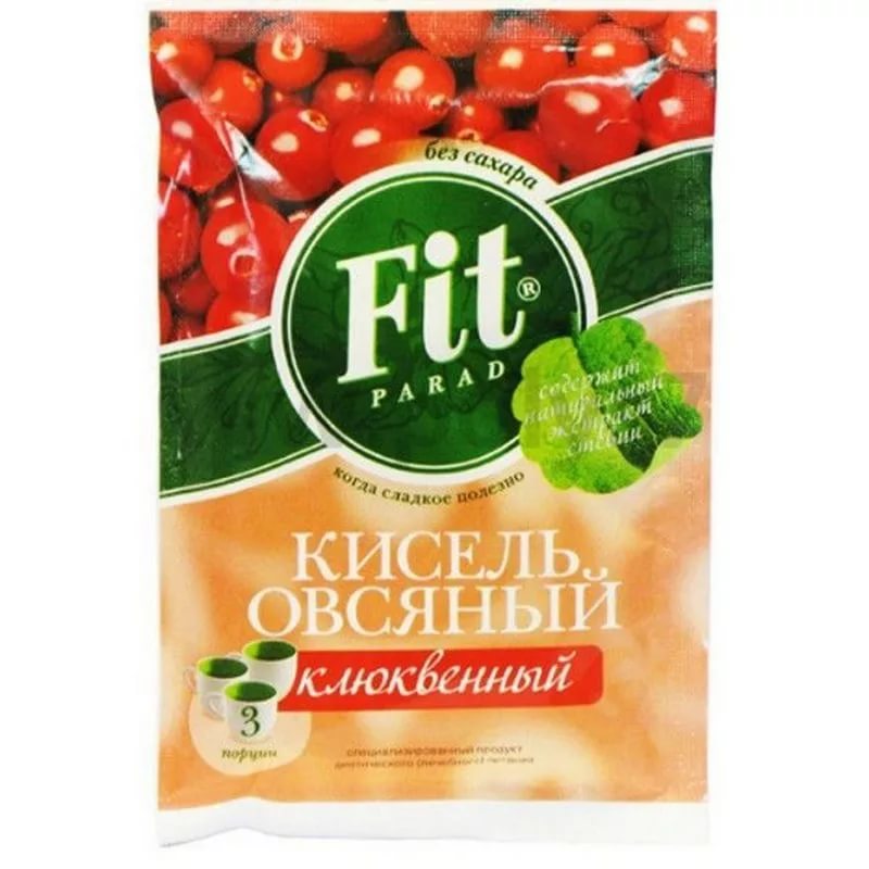 Fit Parad Кисель Овсяной Клюквенный 50г без сахара (3 порции)