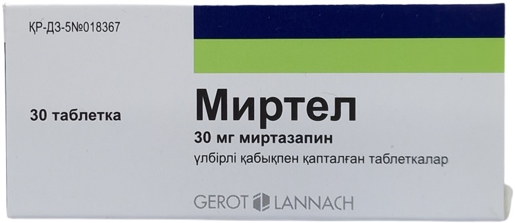 Миртел табл. 30 мг №30 ( миртазапин ) (Упаковка)