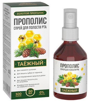 Золотой Прополис Спрей Таежный для полости рта 50мл