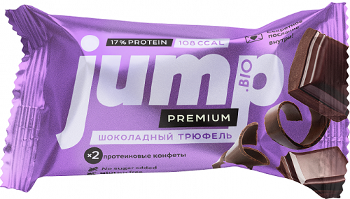 Конфета протеиновая Jumpbio Premium Шоколадный трюфель 28г