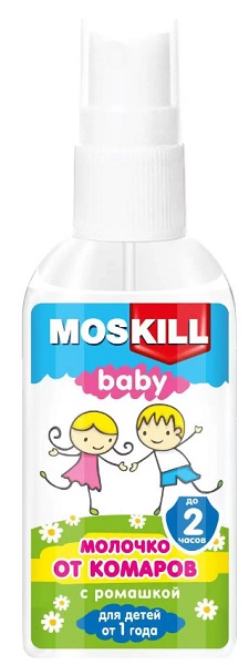 MOSKILL Baby молочко спрей от комаров детский 60 мл Москилл