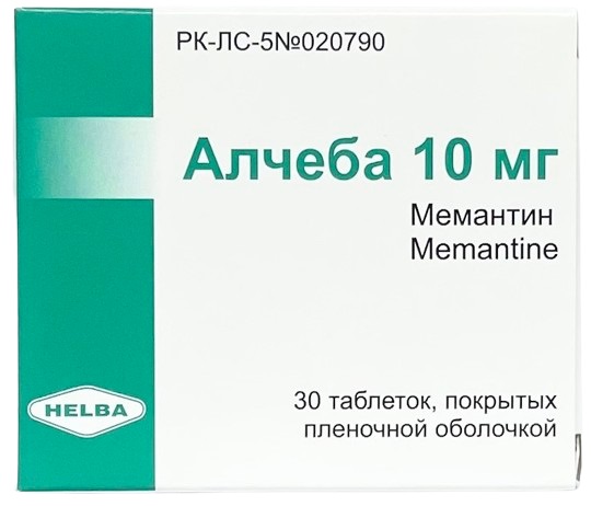 Алчеба табл. 10 мг №30 ( мемантин ) (Упаковка)