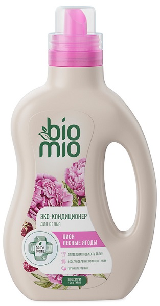 Bio Mio Экологичный кондиционер для белья 800 мл Пион и Лесные ягоды