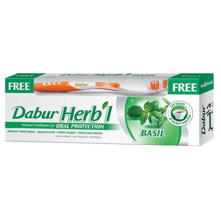 Dabur Herbal Базилик Зубная паста + зубная щетка 150 г Дабур