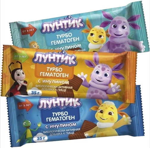 Гематоген ТУРБОс инулином 35 г Лунтик ФАРМ-ПРО