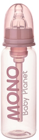 Бутылочка 3м+ BABY PLANET Rose с воздухоотводной трубочкой и антиколиковой соской 250 мл арт.8459/2