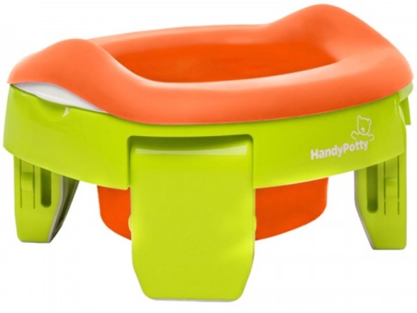 Горшок ROXY KIDS Handy Potty Дорожный горшок и насадка на унитаз 3в1 12м+ Лайм/Оранжевый