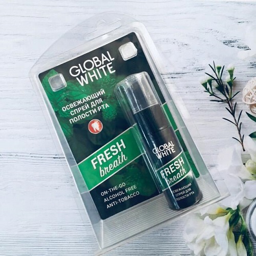 Освежитель спрей для полости рта GLOBAL WHITE Fresh Breath 15 мл