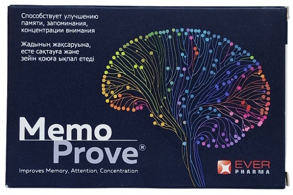 Мемопрув Memo Prove табл. №30 БАД (смесь пептидов,полученных из головного мозга свиньи) @ (Упаковка)