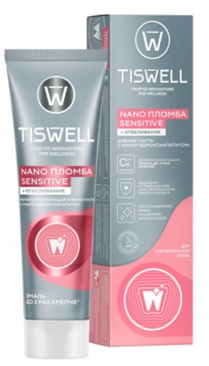 Зубная паста TISWELL Отбеливание с наногидроксиапатитом для чувствительных зубов 110 г
