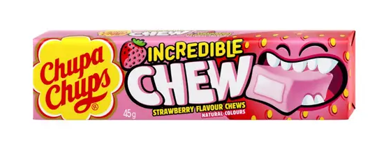 Chupa Chups Жевательные конфеты Incredible Chew Клубника 47г