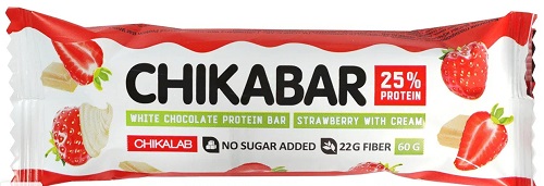 CHIKABAR Батончик глазированный Клубника со сливками 60г. CHIKALAB